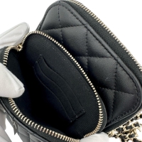 【CHANEL/シャネル】 マトラッセ フォンポーチ AP3739 ショルダーバッグ ラムスキン/レザー ブラック レディース【中古】【真子質店】【BL】【TMoMox】