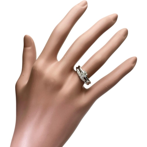 10号 ダイヤモンド(G-SI2) 0.521ct ダイヤモンド 計0.07ct リング・指輪 Pt900プラチナ 7.5g レディース【中古】【真子質店】【NN】【YKx】