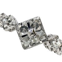 17.5号 ラフダイヤモンド 計0.40ct リング・指輪 K18WGホワイトゴールド 18金 3.8g レディース【中古】【真子質店】【NN】【MoMox】