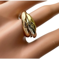 13号【CARTIER/カルティエ】 リング・指輪 トリニティ K18ゴールド 18金/YG/WG/PG 8.2g 53 レディース【中古】【真子質店】【GD】【IDMoK】