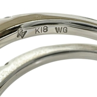 10号【Ponte Vecchio/ポンテヴェキオ】 ハートデザイン ブラックダイヤモンド 0.99ct ダイヤモンド 0.88ct リング・指輪 K18WGホワイトゴールド 18金 13.2g レディース【中古】【真子質店】【GD】【TMoYMa】