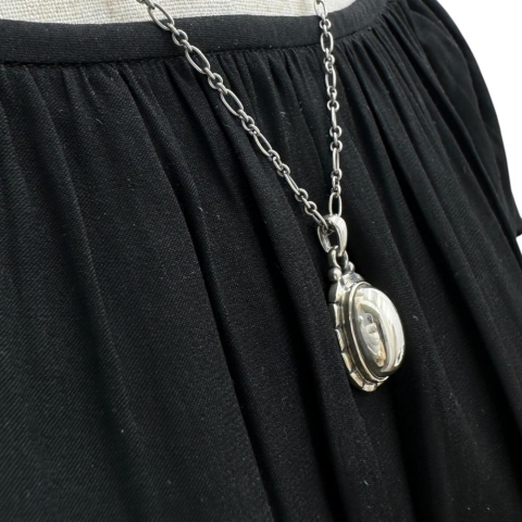 【Georg Jensen/ジョージジェンセン】 ネックレス 2001年ヘリテージ シルバー925 11.2g 45cm ユニセックス【中古】【真子質店】【GD】【MiMi】