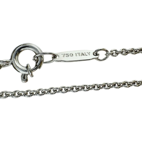 【TIFFANY&Co./ティファニー】 1837サークル 1Pダイヤモンド（推定0.1ct) ネックレス K18WGホワイトゴールド 18金 4.1g 41cm レディース【中古】【真子質店】【GD】【KIMo】