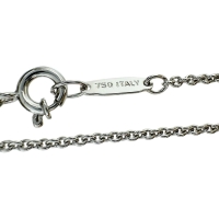 【TIFFANY&Co./ティファニー】 1837サークル 1Pダイヤモンド(推定0.1ct) ネックレス K18WGホワイトゴールド 18金 4.1g 41cm レディース【中古】【真子質店】【GD】【KIMo】