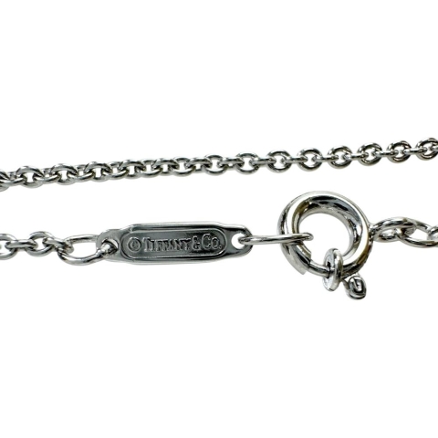 【TIFFANY&Co./ティファニー】 1837サークル 1Pダイヤモンド（推定0.1ct) ネックレス K18WGホワイトゴールド 18金 4.1g 41cm レディース【中古】【真子質店】【GD】【KIMo】