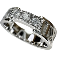 12号【TIFFANY&Co./ティファニー】 アトラス 3Pダイヤモンド リング・指輪 K18WGホワイトゴールド 18金 5.1g レディース【中古】【真子質店】【GD】【MiDK】