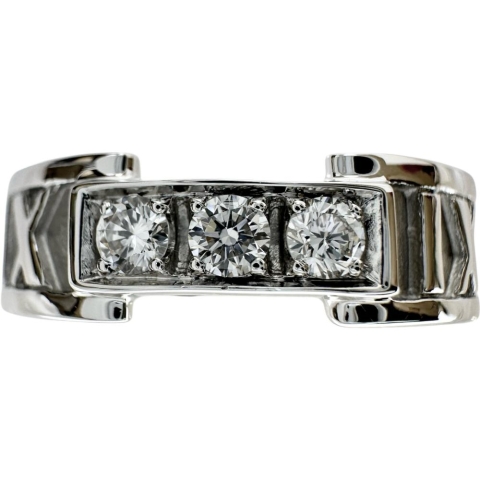 12号【TIFFANY&Co./ティファニー】 アトラス 3Pダイヤモンド リング・指輪 K18WGホワイトゴールド 18金 5.1g レディース【中古】【真子質店】【GD】【MiDK】