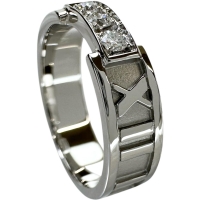 12号【TIFFANY&Co./ティファニー】 アトラス 3Pダイヤモンド リング・指輪 K18WGホワイトゴールド 18金 5.1g レディース【中古】【真子質店】【GD】【MiDK】