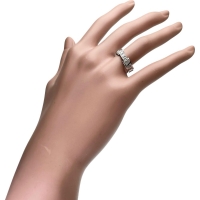 12号【TIFFANY&Co./ティファニー】 アトラス 3Pダイヤモンド リング・指輪 K18WGホワイトゴールド 18金 5.1g レディース【中古】【真子質店】【GD】【MiDK】