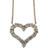 【TIFFANY&Co./ティファニー】 センチメンタルハート スモール 16Pダイヤモンド ネックレス K18PGピンクゴールド 18金 3.0g 40.5/45.5cm レディース【中古】【真子質店】【GD】【TTxx】
