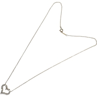 【TIFFANY&Co./ティファニー】 センチメンタルハート スモール 16Pダイヤモンド ネックレス K18PGピンクゴールド 18金 3.0g 40.5/45.5cm レディース【中古】【真子質店】【GD】【TTxx】