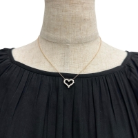 【TIFFANY&Co./ティファニー】 センチメンタルハート スモール 16Pダイヤモンド ネックレス K18PGピンクゴールド 18金 3.0g 40.5/45.5cm レディース【中古】【真子質店】【GD】【TTxx】