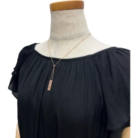 【GUCCI/グッチ】 ロゴプレート ピンクサファイア ネックレス K18PGピンクゴールド 18金 7.1g 38・40・42cm レディース【中古】【真子質店】【GD】【IIxx】