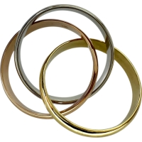 14号【CARTIER/カルティエ】 リング・指輪 トリニティ K18ゴールド 18金/YG/WG/PG 8.6g 54 シリアルなし レディース【中古】【真子質店】【GD】【IMaMiY】