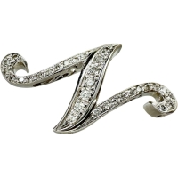 【YUKIZAKI/ゆきざき】Nモチーフ ダイヤモンド 0.38ct ペンダントトップ NOMBRE/ノンブル K18WGホワイトゴールド 18金 3.7g レディース【中古】【真子質店】【GD】【YYx】