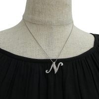 【YUKIZAKI/ゆきざき】Nモチーフ ダイヤモンド 0.38ct ペンダントトップ NOMBRE/ノンブル K18WGホワイトゴールド 18金 3.7g レディース【中古】【真子質店】【GD】【YYx】