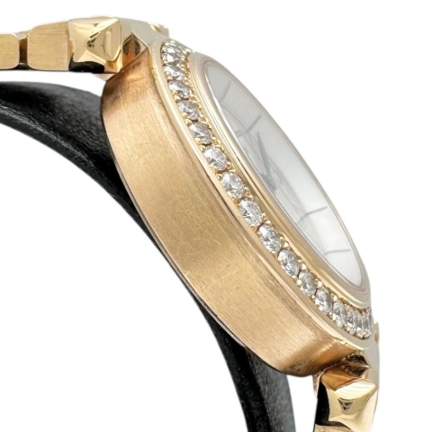 【CARTIER/カルティエ】 ミスパシャ WJ124013 ダイヤベゼル 保証書/ギャラ付 腕時計 K18PGピンクゴールド クオーツ シルバー文字盤/ピンクゴールドベルト レディース【中古】【真子質店】【BL】【IKKMaT】