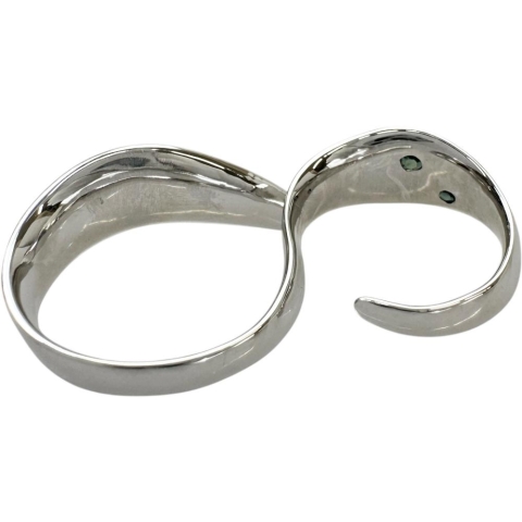 8号 ダブルリング アレキサンドライト 計0.34ct リング・指輪 K18WGホワイトゴールド 18金 8.1g レディース【中古】【真子質店】【NN】【IMoDx】