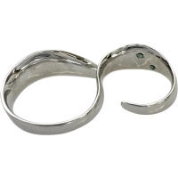 8号 ダブルリング アレキサンドライト 計0.34ct リング・指輪 K18WGホワイトゴールド 18金 8.1g レディース【中古】【真子質店】【NN】【IMoDx】