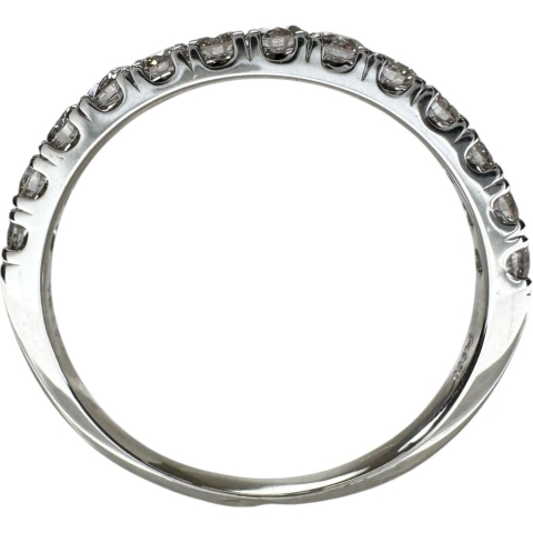 12号 ハーフサークル ダイヤモンド（ハート＆キューピット） 0.50ct リング・指輪 Pt950プラチナ 2.5g レディース【中古】【真子質店】【NN】【DSMo】