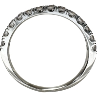 12号 ハーフサークル ダイヤモンド(ハート&キューピット) 0.50ct リング・指輪 Pt950プラチナ 2.5g レディース【中古】【真子質店】【NN】【DSMo】