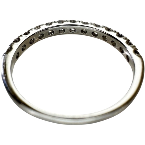 12号 ハーフサークル ダイヤモンド（ハート＆キューピット） 0.50ct リング・指輪 Pt950プラチナ 2.5g レディース【中古】【真子質店】【NN】【DSMo】