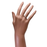 12号 ハーフサークル ダイヤモンド(ハート&キューピット) 0.50ct リング・指輪 Pt950プラチナ 2.5g レディース【中古】【真子質店】【NN】【DSMo】