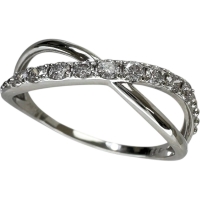 12号 ダイヤモンド(ハート&キューピット) 0.20ct リング・指輪 Pt950プラチナ 2.1g レディース【中古】【真子質店】【NN】【TMiY】