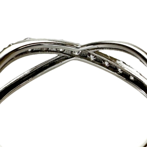 12号 ダイヤモンド（ハート＆キューピット） 0.20ct リング・指輪 Pt950プラチナ 2.1g レディース【中古】【真子質店】【NN】【TMiY】