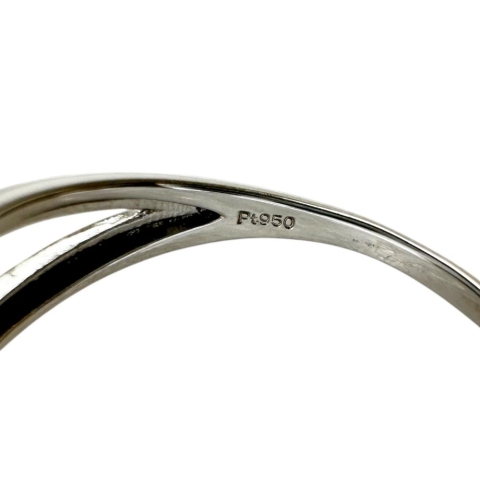 12号 ダイヤモンド（ハート＆キューピット） 0.20ct リング・指輪 Pt950プラチナ 2.1g レディース【中古】【真子質店】【NN】【TMiY】