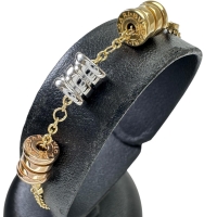 【BVLGARI/ブルガリ】 ブレスレット B-ZERO1 エレメント K18YGイエローゴールド 18金//WG/PG/スリーカラー 8.8g 18cm レディース【中古】【真子質店】【BL】【TIDMo】