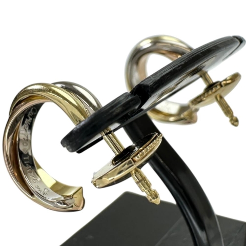 【CARTIER/カルティエ】 ピアス トリニティ K18ゴールド 18金/YG/WG/PG 4.3g レディース【中古】【真子質店】【BL】【TxYMi】