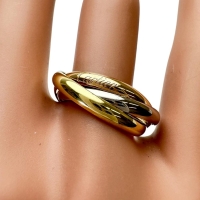 17号【CARTIER/カルティエ】 リング・指輪 トリニティ スモール K18ゴールド 18金/YG/WG/PG 6.3g 57 レディース【中古】【真子質店】【BL】【IKxMo】