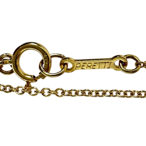 【TIFFANY&Co./ティファニー】 ネックレス ダブルループ ペレッティ K18ゴールド 18金 4.0g 40cm レディース【中古】【真子質店】【GD】【YSMa】