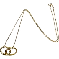 【TIFFANY&Co./ティファニー】 ネックレス ダブルループ ペレッティ K18ゴールド 18金 4.0g 40cm レディース【中古】【真子質店】【GD】【YSMa】