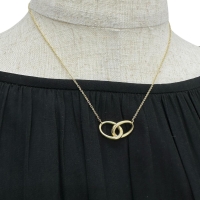 【TIFFANY&Co./ティファニー】 ネックレス ダブルループ ペレッティ K18ゴールド 18金 4.0g 40cm レディース【中古】【真子質店】【GD】【YSMa】