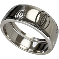 17号【CARTIER/カルティエ】 ハッピーバースデー LM リング・指輪 K18WGホワイトゴールド 18金 10.3g #57 レディース【中古】【真子質店】【GD】【IKTK】