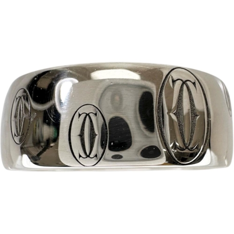 17号【CARTIER/カルティエ】 ハッピーバースデー LM リング・指輪 K18WGホワイトゴールド 18金 10.3g #57 レディース【中古】【真子質店】【GD】【IKTK】