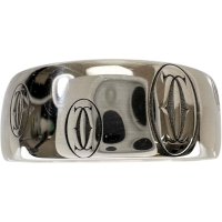 17号【CARTIER/カルティエ】 ハッピーバースデー LM リング・指輪 K18WGホワイトゴールド 18金 10.3g #57 レディース【中古】【真子質店】【GD】【IKTK】