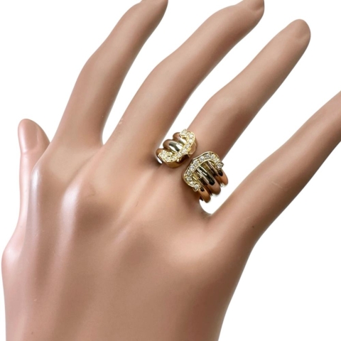11号【CARTIER/カルティエ】 ダイヤモンド リング・指輪 2Cリング K18ゴールド 18金/YG/WG/PG  7.9g 51 レディース【中古】【真子質店】【GD】【IMiKx】