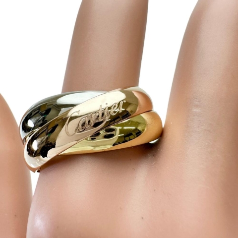 28号【CARTIER/カルティエ】 リング・指輪 トリニティ 特大 K18ゴールド 18金/YG/WG/PG 18.7g 68 レディース【中古】【真子質店】【GD】【MaISx】