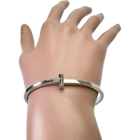【TIFFANY&Co./ティファニー】 ブレスレット T ワン ナロー ヒンジ バングル(ラージ) K18WGホワイトゴールド 18金 24.7g 17cm レディース【中古】【真子質店】【GD】【DMoIx】