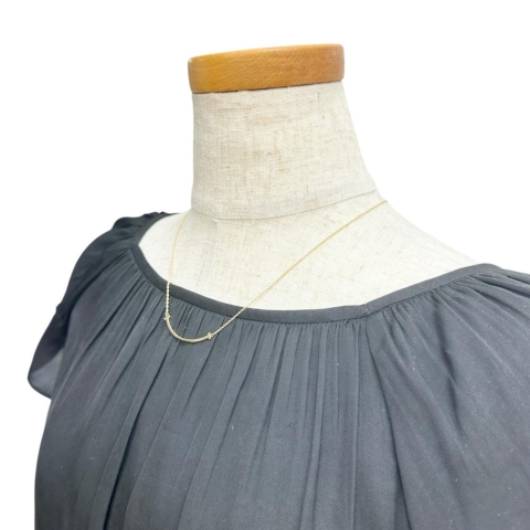 【TIFFANY&Co./ティファニー】 Tスマイル スモール ネックレス K18ゴールド 18金 2.9g 40.5/45.5cm レディース【中古】【真子質店】【GD】【SxT】