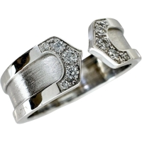 14号【CARTIER/カルティエ】 C2リング ダイヤモンド リング・指輪 K18WGホワイトゴールド 18金 7.9g #54 レディース【中古】【真子質店】【GD】【IMaMoMa】