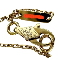 【Van Cleef & Arpels/ヴァンクリーフ&アーペル】 カーネリアン ネックレス スウィートアルハンブラ K18ゴールド 18金 2.8g 39/41cm レディース【中古】【真子質店】【GD】【IMiIMo】