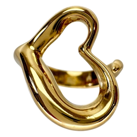 12号【TIFFANY&Co./ティファニー】 オープンハート ペレッティ リング・指輪 K18ゴールド 18金 9.3g レディース【中古】【真子質店】【GD】【IMoYT】