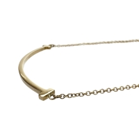 【TIFFANY&Co./ティファニー】 Tスマイル スモール ネックレス K18ゴールド 18金 3.0g 40.5/45.5cm レディース【中古】【真子質店】【GD】【SxT】