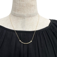 【TIFFANY&Co./ティファニー】 Tスマイル スモール ネックレス K18ゴールド 18金 3.0g 40.5/45.5cm レディース【中古】【真子質店】【GD】【SxT】