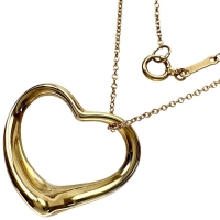 【TIFFANY&Co./ティファニー】 オープンハート ペレッティ ネックレス K18ゴールド 18金 5.2g 40cm レディース【中古】【真子質店】【GD】【STD】