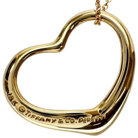 【TIFFANY&Co./ティファニー】 オープンハート　ペレッティ ネックレス K18ゴールド 18金 5.2g 40cm レディース【中古】【真子質店】【GD】【STD】